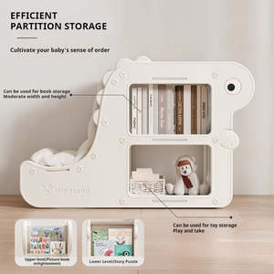 منظم ألعاب الأطفال البلاستيكي متعدد الوظائف من هوبيتري، رف تخزين ومنظم ألعاب ورف كتب، أثاث حضانة - Product Image 2