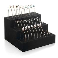 Plateau à bijoux en velours de luxe personnalisable pour le rangement et la présentation de bagues et de bracelets, idéal pour la coiffeuse ou comme boîte de rangement pour accessoires