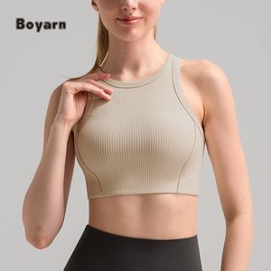 Boyarn femmes haute résistance antichoc séchage rapide quatre voies Stretch Sport Fitness gilet respirant rembourré Yoga soutien-gorge haut pour le haut - Product Image 3