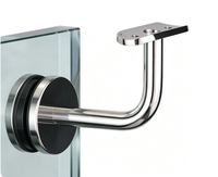 Meistverkaufter Schwerlast-Metallgeländerhalter für Rahmenlose Glasbalustrade Treppensystem mit Satiniert Polierter Oberfläche