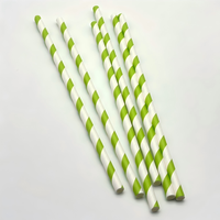 Pailles en papier biodégradables personnalisées, écologiques, 25 pièces/paquet, style mignon pour thé, smoothie, cocktail, fête