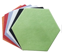 Panneau acoustique hexagonal en fibre de polyester feutré insonorisé haute densité pour le bureau familial