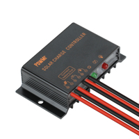 Régulateur d'énergie intelligent PowMr en stock, prix de gros, PWM 10A 12V, contrôleur solaire étanche avec fonction d'éclairage LED