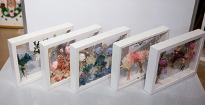 Cadre photo en bois fleur immortelle nouveau design sec petites fleurs séchées mini <span class=keywords><strong>bouquet</strong></span> de fleurs conservées pour la décoration de la saint-valentin - Product Image 5