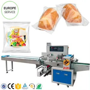 Avrupa yerel servis otomatik unlu gıda ambalajlama makinesi Tortilla tost ekmeği isssan ekmek poşeti paketleme makinesi