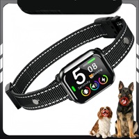 IP67 Wasserdichtes Automatisches Anti-Bell-Halsband für Hunde mit 4 Modi: Piepton, Vibration, Schock, Erkennungsfunktion und TFT-Bildschirm