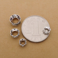 Perles d'espacement en argent 925 en forme de fleur pour la fabrication de bijoux fantaisie, bracelets, colliers et accessoires