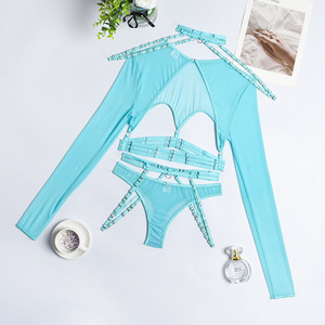 Costumi erotici Sexy <span class=keywords><strong>Lingerie</strong></span> donna maglia a maniche lunghe sesso donna <span class=keywords><strong>Lingerie</strong></span> Sexy che mostra capezzoli <span class=keywords><strong>Bdsm</strong></span> <span class=keywords><strong>Lingerie</strong></span> fornitori all'ingrosso - Product Image 6