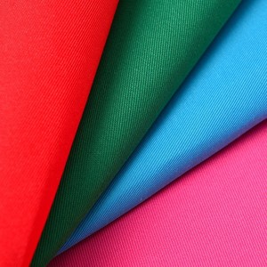Tùy chỉnh màu sắc mềm 150D dệt <span class=keywords><strong>Twill</strong></span> 100% polyester <span class=keywords><strong>Twill</strong></span> gaberdine vải cho bảo hộ lao động vải - Product Image 1