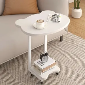 Mesa auxiliar móvil en forma de <span class=keywords><strong>C</strong></span> para el hogar, oficina y muebles, mesita de noche de café pequeña moderna con ruedas para uso en sofá y cama - Product Image 2