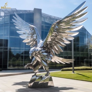 Vendita Diretta dalla Fabbrica Scultura di Uccelli in <span class=keywords><strong>Acciaio</strong></span> Inossidabile Statue di Grandi Aquile Animali da Giardino - Product Image 3