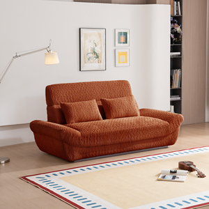 Modasi Loveseat <b>Sofa</b> Upholstered Square Fabric Modern Two Seater <b>Foam</b> Filled Cushion Back Deep Seat Lounge Villa Apartment - Product Image 5