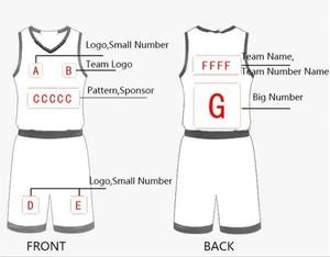 定制可逆网眼运动服套装男子篮球球衣运动短裤印花涤纶成人队服 - Product Image 6