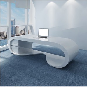 Escritorio Ejecutivo de Oficina de Lujo Estilo Antiguo, Mesa Grande para CEO, Mesa de Melamina - Product Image 4