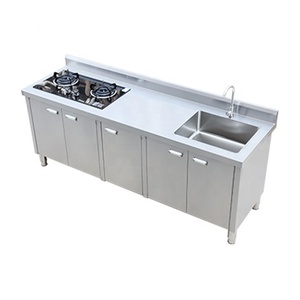 Modular Stainless Steel <strong>Small</strong> <strong>Kitchen</strong> <strong>Cabinet</strong> Set with Sink - Product Image 3