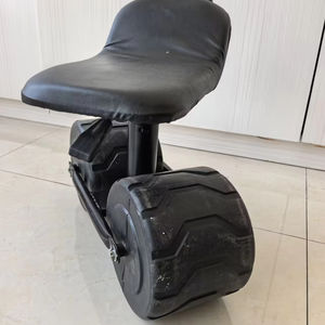 Chaise de jardin à roulettes noire d'une capacité de 100kg et chariot à outils chariot à siège roulant industriel étiquette TC1411 - Product Image 1