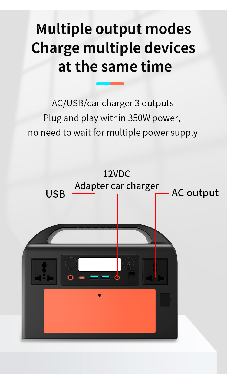 New 333Wh Mobile Phone Laptop Camping 300W Outdoor Solar Generator Portable Power Station - Power Station - 5