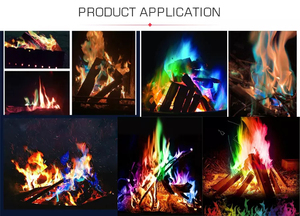 Poudre de <span class=keywords><strong>feu</strong></span> magique Sunrich Color Magician Prop pour <span class=keywords><strong>feu</strong></span> de joie, cheminée, patio, jouet, fête, vente en gros, professionnel, flammes mystiques - Product Image 3