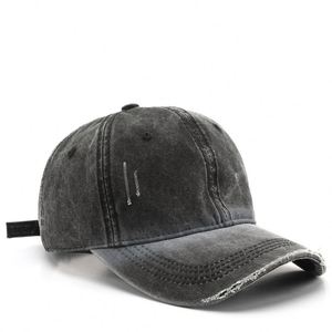 OEM Low Moq personalizar bordado Logo 6 paneles de algodón lavado ala curva gorra de béisbol ajustable desgastado en blanco papá sombrero - Product Image 6