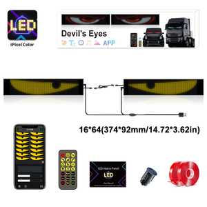 2 Stuks Led Duivelse Ogen Licht Matrixpaneel Voor Auto 'S/Truck Ogen Lichten Voorruit Op USB-Aangedreven Afstandsbediening En App-Bediening - Product Image 4