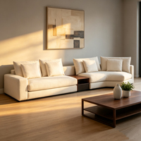 Ensemble de canapé-lit en cuir véritable de qualité supérieure, écologique, durable, design carré, rembourré en éponge, moderne, pour les espaces de vie et de chambre haut de gamme