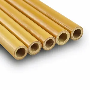 Wholesale Eco Friendly Reusable Natural Biodegradable Custom Logo Wooden Bamboo Drinking Straw With Box Or Bag