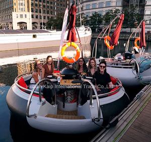 Bote <span class=keywords><strong>Panga</strong></span> de Fibra de Vidrio con Fondo Transparente, Polietileno Rotomoldeado, Bote Donut para 8 Personas, HDPE, para Barbacoa, en Venta, Bote de Plástico, Polietileno - Product Image 4