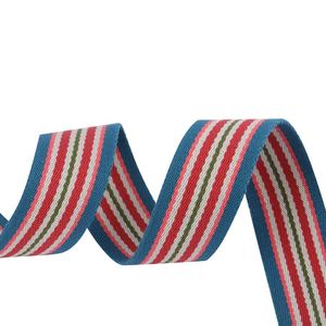High Quality Two Tone Durable Using Polyester Custom Polyester Woven Band Jacquard <b>Webbing</b> for Handbag Strap - Product Image 1