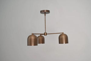 Lustre artisanal en laiton à 3 lumières, style moderne du milieu du siècle, pour bureau à domicile, plafonnier Sputnik, lampe suspendue minimaliste, LED à intensité variable - Product Image 4