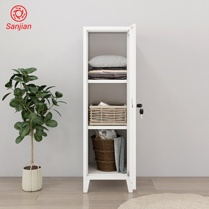 Sanjian home storage <span class=keywords><strong>Armadio</strong></span> Camera Da Letto di Metallo Locker 3 scaffale all'interno Verticale una porta di Stoccaggio In Acciaio <span class=keywords><strong>Armadio</strong></span> con in piedi piede - Product Image 4