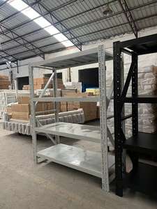 Boltless מדפי מורט מערכות תעשייתי מחסן אחסון מתלה מדף כבד החובה עבור מתכת מקורי שחור כיסוי לבן כחול - Product Image 2