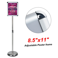 Cadre à pression en aluminium Infostand Silver A3/A4 Porte-menu Support de sol Fabricant
