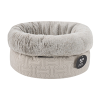 PEPPY BUDDIES FACTORY - NOUVEAUTÉ ! Lit pour chat de luxe transformable, en peluche douce et matelassé, motif os, avec base antidérapante pour l'hiver