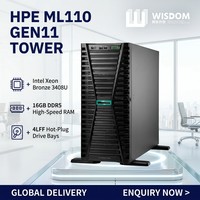 Serveur Tour HPE ProLiant ML110 Gen11 Neuf, Intel Xeon Bronze 3408U, 16 Go DDR5, 4 LFF, pour Petites Entreprises et Bureaux