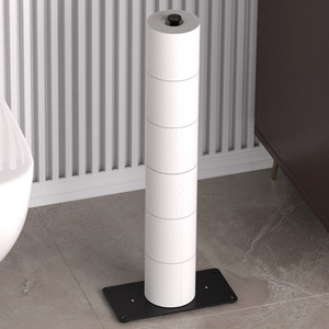 <span class=keywords><strong>Portarotolo</strong></span> da Terra Quadrato in Acciaio da 60CM con Spazzola per WC Multifunzionale <span class=keywords><strong>e</strong></span> Design Moderno per Bagno - Product Image 6