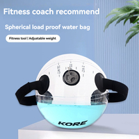 Haltère gonflable réglable rempli d'eau, ballon de gym en PVC, ballon d'exercice pour adultes unisexe, durable, antidérapant, entraînement de force, fitness