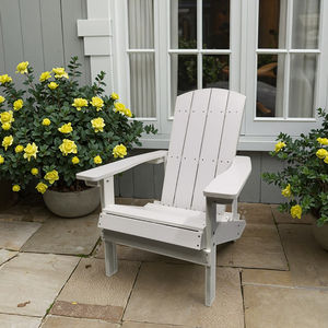 เก้าอี้ลายกบทำจากไม้เนื้อแข็งทันสมัยสำหรับลานระเบียงชายหาดสวนกลางแจ้งลานสวน - Product Image 1