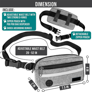 Cinturón ajustable reflectante de tela impermeable OEM, asas dobles, correa para perros sin manos, manos libres para correr - Product Image 5