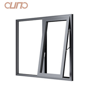OUNA หน้าต่างและประตูอลูมิเนียมกันเสียงกันความร้อน, หน้าต่างกระจกนิรภัยสองชั้นเอียงและเปิดหน้าต่าง - Product Image 1