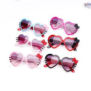 GG158-<span class=keywords><strong>gafas</strong></span> de sol con forma de corazón para niños, lentes de sol con forma de corazón, con marco de lazo, protección UV 400 - Product Image 6
