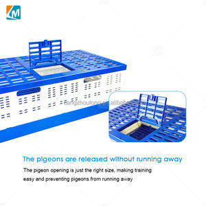 YYB fabrika fiyat plastik kuş taşıma taşıyıcı besleyici ve tiryakisi ile dayanıklı taşınabilir katlanabilir yarış güvercin yayın kafes - Product Image 5