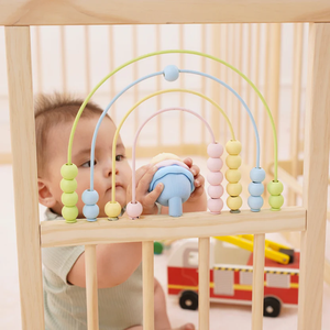Parc de jeu 2-en-1 avec miroir et tableau blanc <span class=keywords><strong>pour</strong></span> bébés et tout-petits, parc de jeu Montessori en bois, clôture <span class=keywords><strong>pour</strong></span> bébé, panneaux multiples <span class=keywords><strong>pour</strong></span> enfants en intérieur - Product Image 5