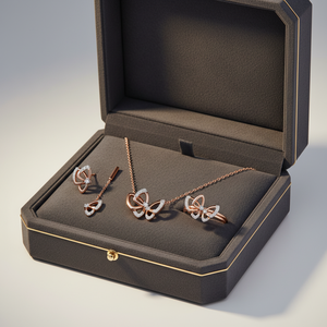 จี้ผีเสื้อสุดฮิต สร้อยคอจี้แบบกำหนดเอง ดีไซน์หลากหลาย เครื่องประดับทองคำแท้ 18K ประดับเพชรธรรมชาติ - Product Image 4