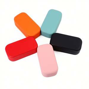 Étui à lunettes portable en cuir rigide anti-stress, couleur unie, avec logo personnalisé, accessoires pour lunettes - Product Image 6