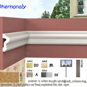 Moulure plate en PU simple pour bordure murale, plinthe de plafond, ligne décorative, aspect plâtre, moulure en PU pour décoration intérieure - Product Image 3
