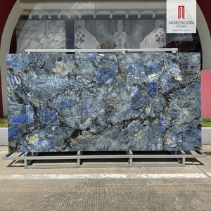 Lastra <span class=keywords><strong>in</strong></span> Pietra Sinterizzata di Grande Formato 1600x3200mm, Lucida, Effetto Marmo Onice Blu, <span class=keywords><strong>per</strong></span> Rivestimenti, Piani di Lavoro, <span class=keywords><strong>Pavimenti</strong></span> e Arredamento Esterno - Product Image 2