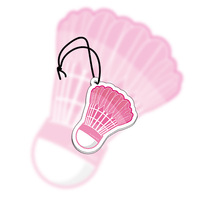 Feuilles parfumées en papier en forme de badminton pour voiture, diffuseurs de parfum personnalisables pour rétroviseur, pendentifs parfumés rechargeables