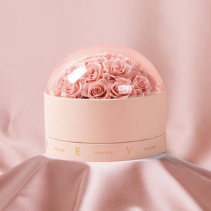 TC 최신 독특한 웨딩 초콜릿 사탕 선물 상자 발렌타인 데이 선물 장미 꽃 공 상자에 대 한 투명 라운드 포장 - Product Image 3