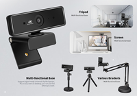 UHD 4K kamera 8mp Webcam 10x dijital Zoom USB PC kamera ile Mic Ultra geniş açı otomatik odaklama kamera