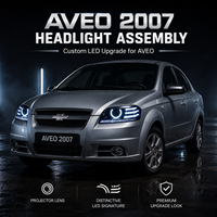 Ensemble de phares LED de remplacement VAHID, couleur changeante WRGB, 6000LM, 12V, 5W+100W pour Chevrolet Aveo 2007 Emotion, phare d'origine